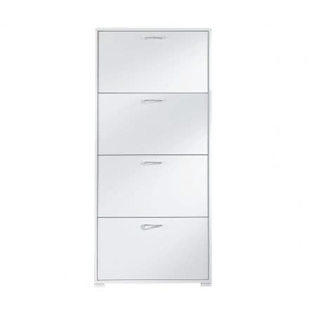 4-DOOR SHOE CABINET WHITE 147X67X28 - best price from Maltashopper.com BR440001502