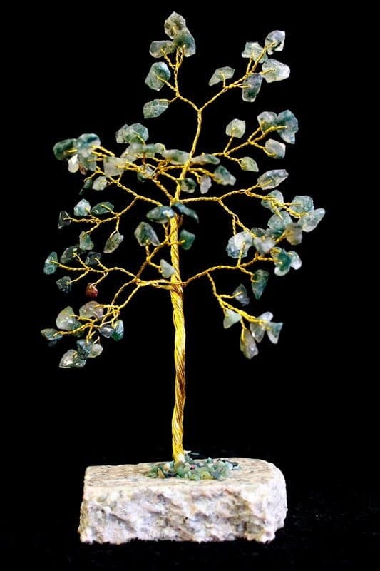 Moss Agate Gemstone Tree - 80 Stones - best price from Maltashopper.com IGEMT-03