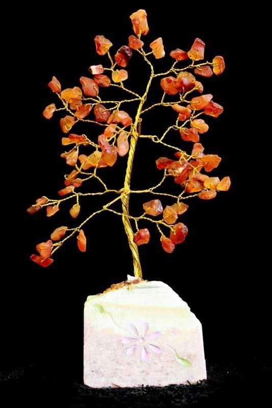 Carnelian Gemstone Tree - 80 Stones - best price from Maltashopper.com IGEMT-04