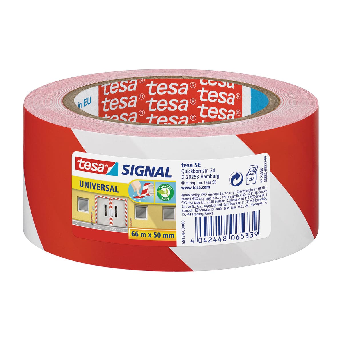 RED/WHITE WARNING TAPE 50MMX66MT - best price from Maltashopper.com BR470602002