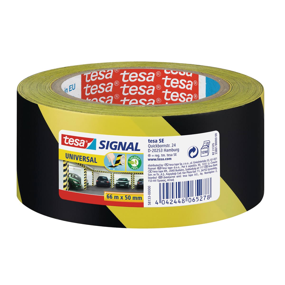 ADHESIVE WARNING TAPE YELLOW/BLACK 50MMX66MT - best price from Maltashopper.com BR470602001