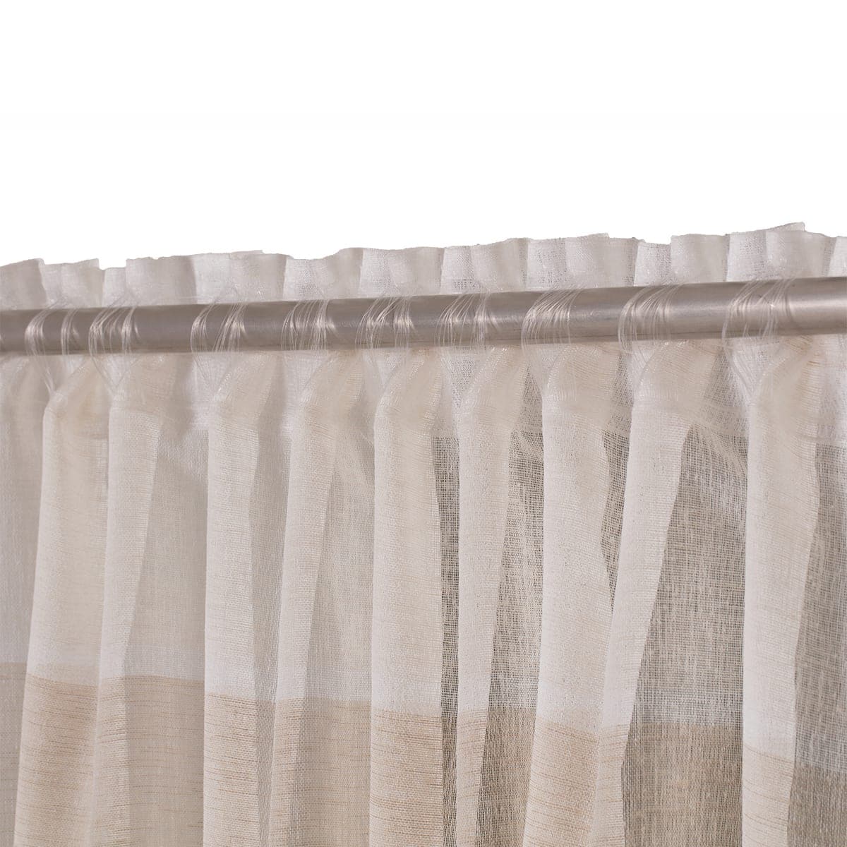 BEIGE POLYNESIA FILTER CURTAIN 140X300 HIDDEN LOOP AND WEBBING - best price from Maltashopper.com BR480007450