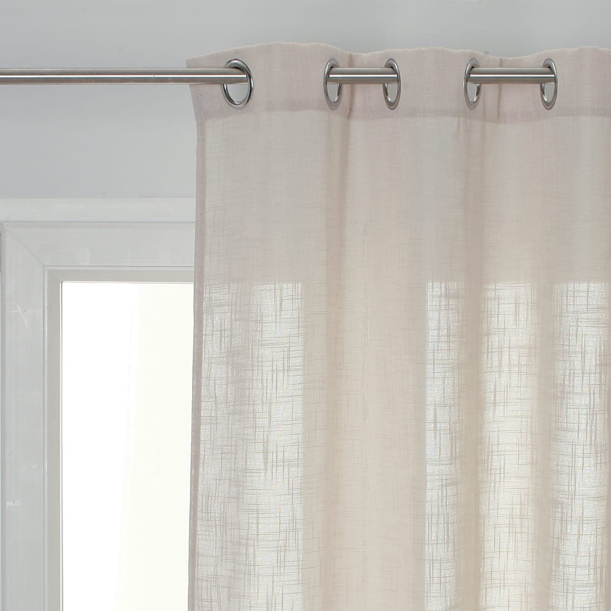 INFINI ECRU OPAQUE CURTAIN 140X280 CM WITH EYELETS - best price from Maltashopper.com BR480008021