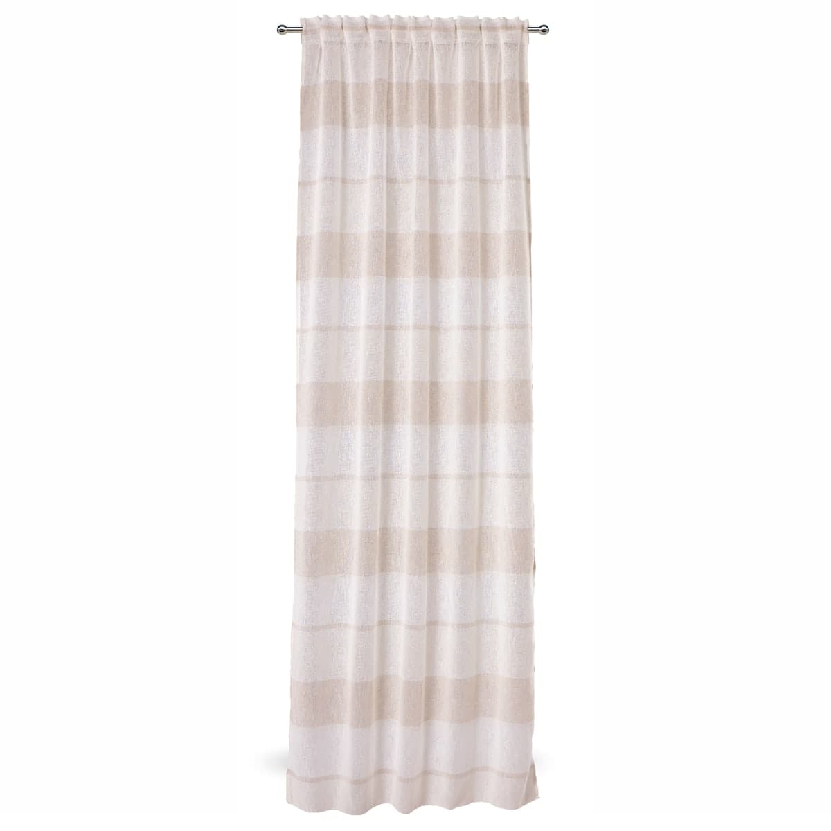 Bricocenter BEIGE POLYNESIA FILTER CURTAIN 140X300 HIDDEN LOOP AND WEBBING