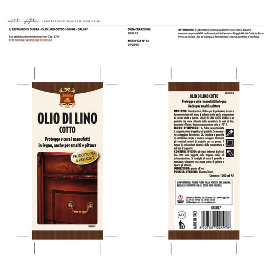 BOILED LINSEED OIL 1000 ML - best price from Maltashopper.com BR470312143