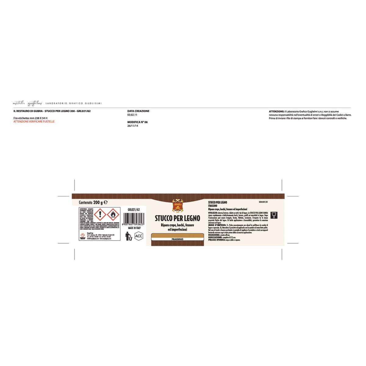 Bricocenter DARK WALNUT WOOD FILLER 200 G