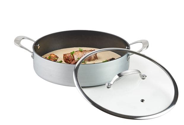 KASTROL Casserole with silver lid H 7.5 cm - Ø 28 cm - best price from Maltashopper.com CS654409