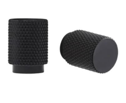 Bricocenter 2 AXEL KNOBS D 18 X H25 MM MATT BLACK ALUMINIUM