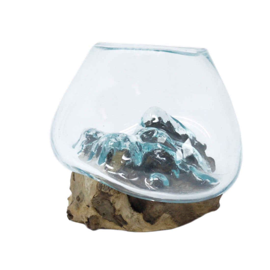 Molten Glass on Wood - Small Bowl - best price from Maltashopper.com MGW-01
