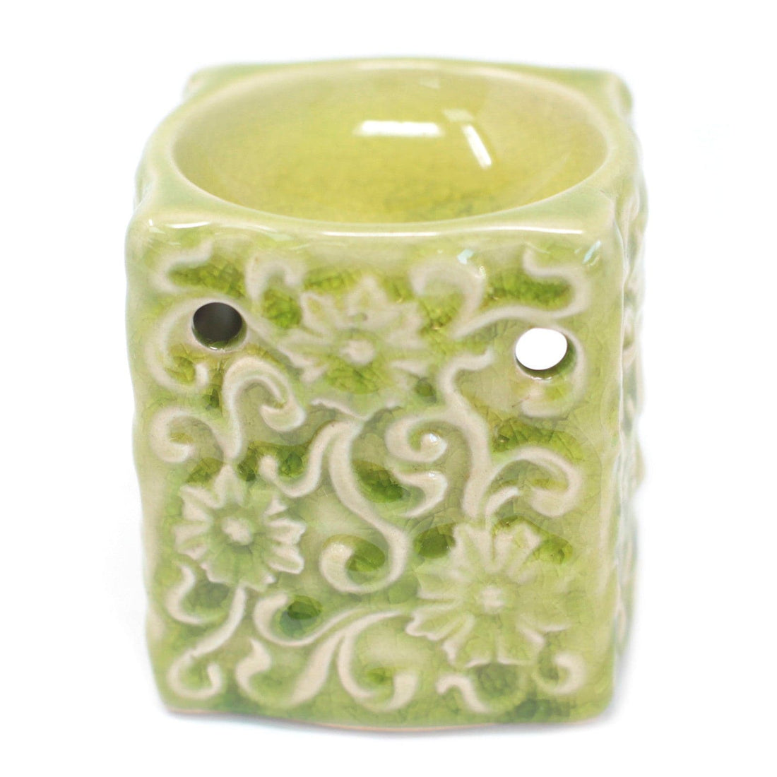 Classic Small Square Floral Oil Burners (aast) - best price from Maltashopper.com OBCS-06DS