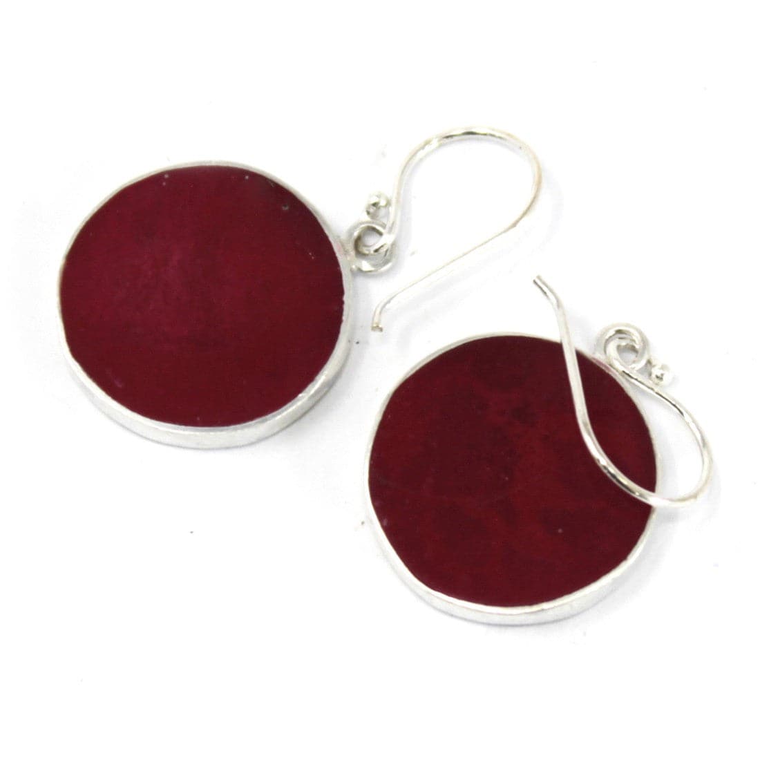 Bliss Tree of Life Silver Earrings 15mm - Coral Effect