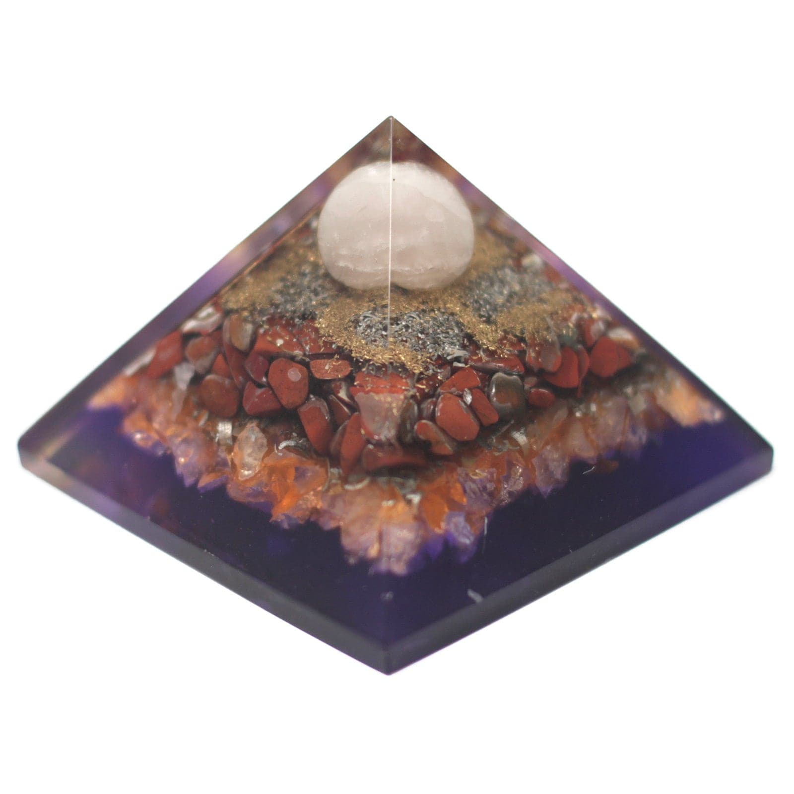 Lrg Organite Pyramid 70mm - Peacock（earth base) - best price from Maltashopper.com ORGN-13