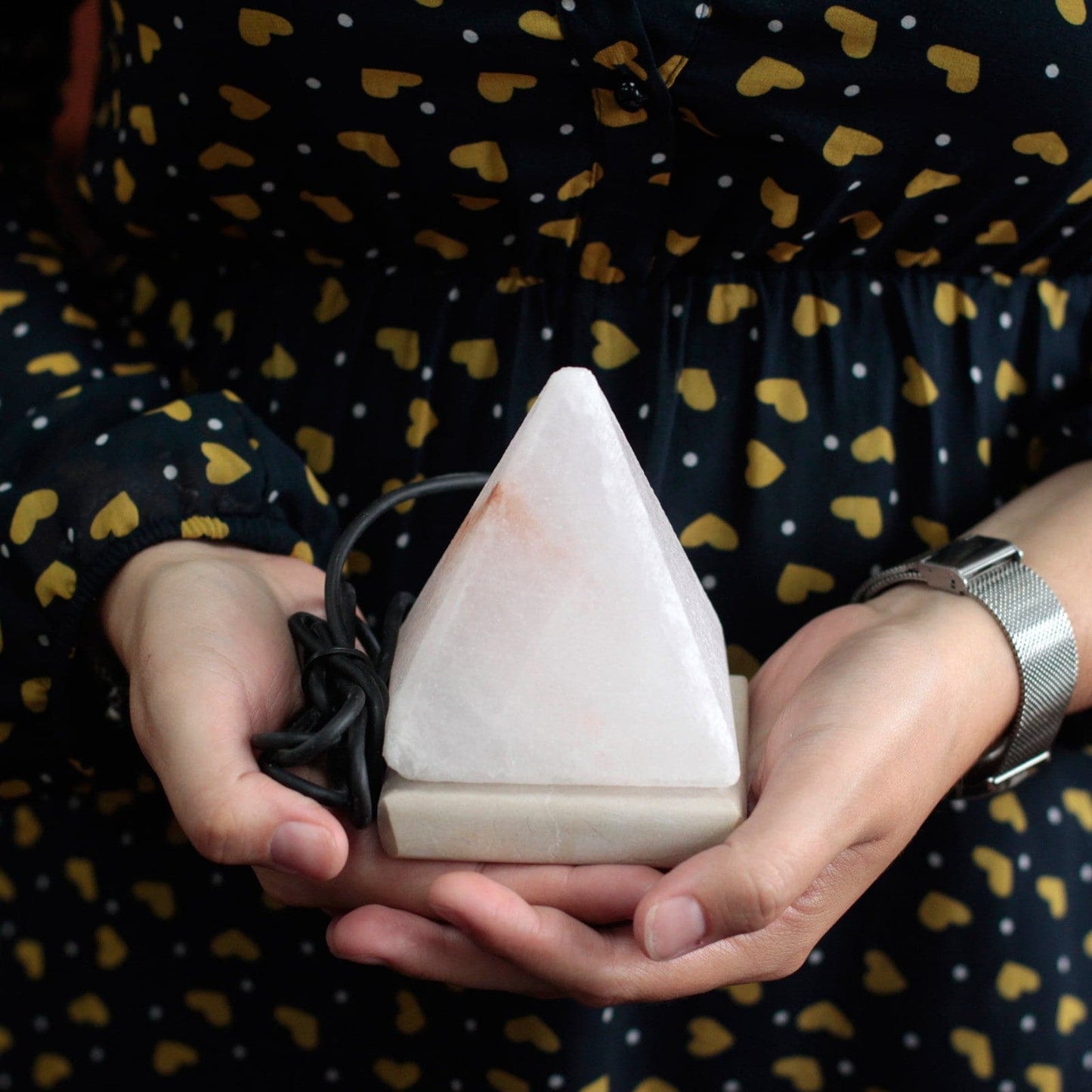 Bliss Quality USB Pyramid WHITE Salt Lamp - 9 cm (multi)