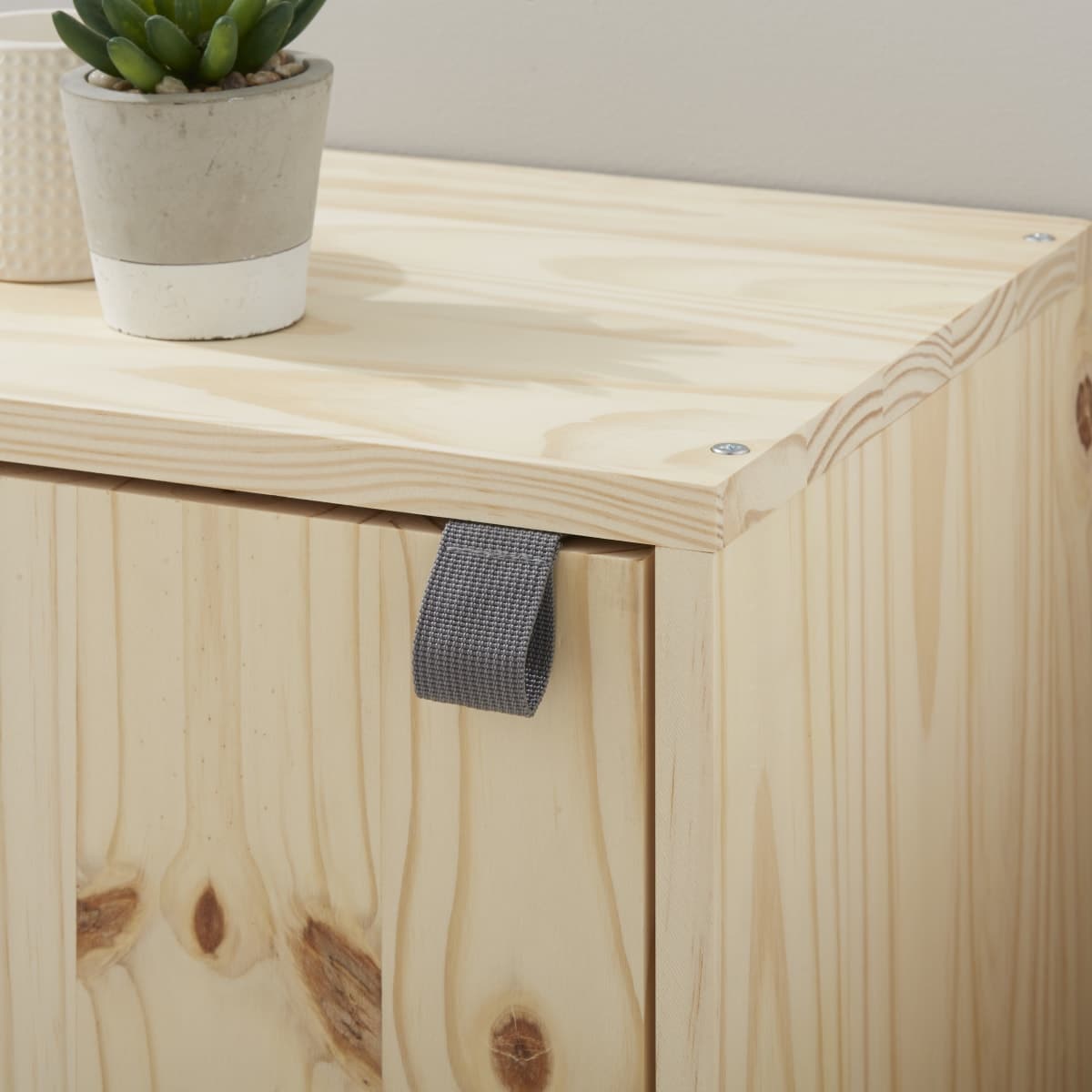 SPACEO KUB DOOR L32.6xH32.2CM IN GREY PINE WOOD - best price from Maltashopper.com BR440002021