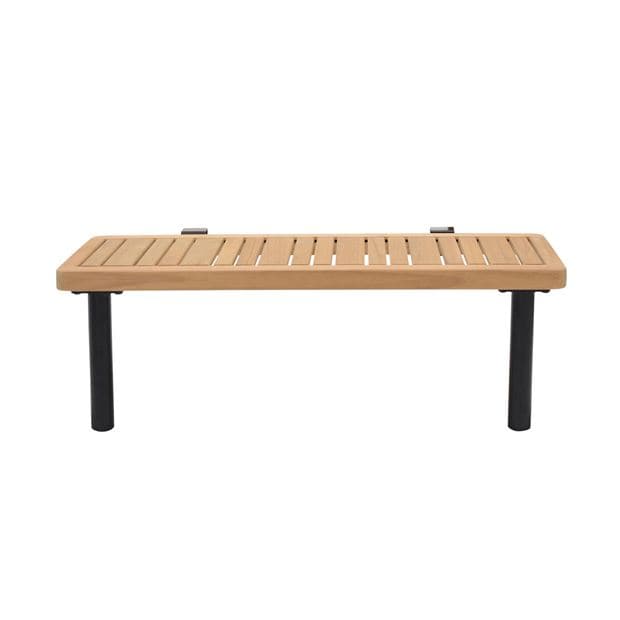 HANNA Lounge coffee table black, natural H 26 x W 25 x L 73.1 cm - best price from Maltashopper.com CS668311