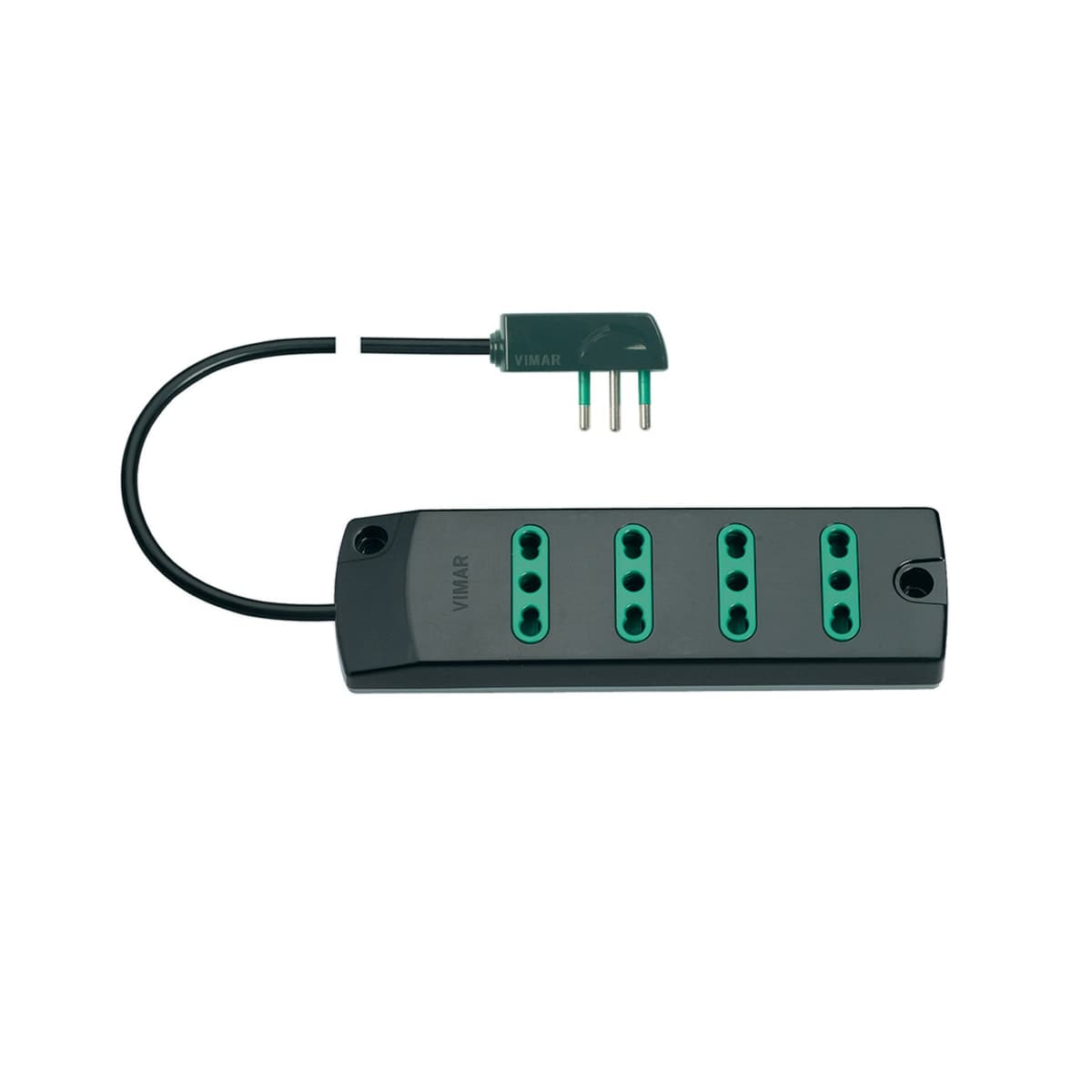 MULTI-SOCKET PLUG 16A 4-WAY 10/16A CABLE 1,5MT BLACK - best price from Maltashopper.com BR420110401