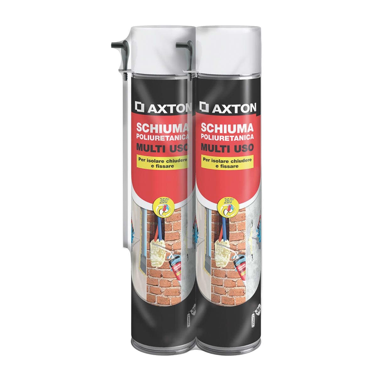 Bricocenter BI PACK MULTI-PURPOSE POLYURETHANE FOAM 750 ML AXTON