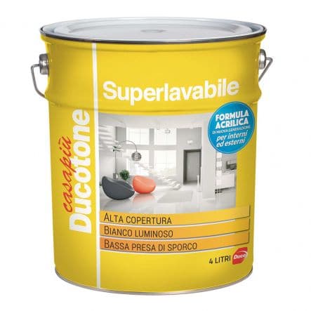 DUCOTONE SUPERWASHABLE WHITE PAINT 4LT - best price from Maltashopper.com BR470200087