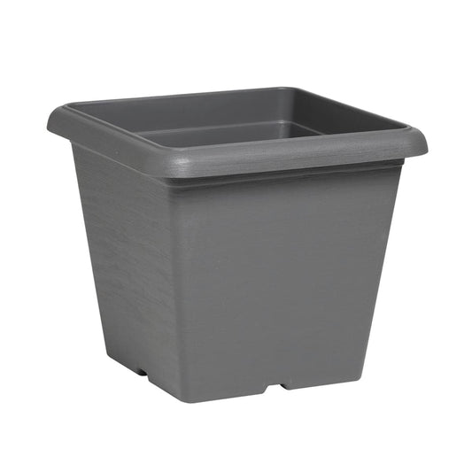 SQUARE PLASTIC POT 32 CM ANTHRACITE - best price from Maltashopper.com BR500008338