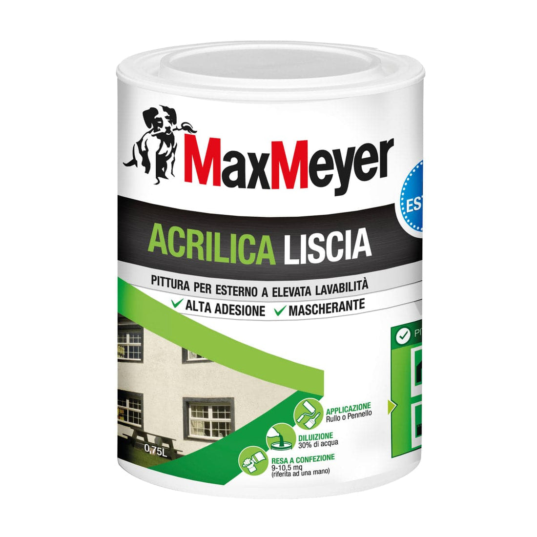 SMOOTH WHITE ACRYLIC EXTERIOR PAINT 750ML - best price from Maltashopper.com BR470002723