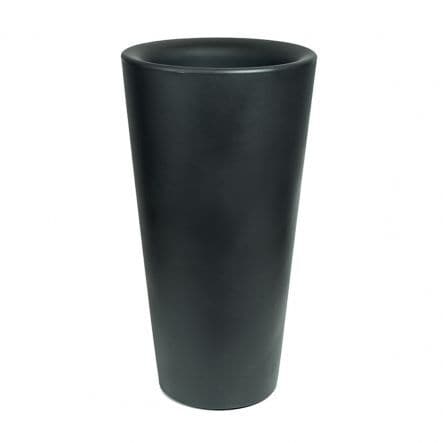 DANA ROTATIONAL PLASTIC VASE DIAMETER 40XH78 CM MATT BLACK - best price from Maltashopper.com BR500008481