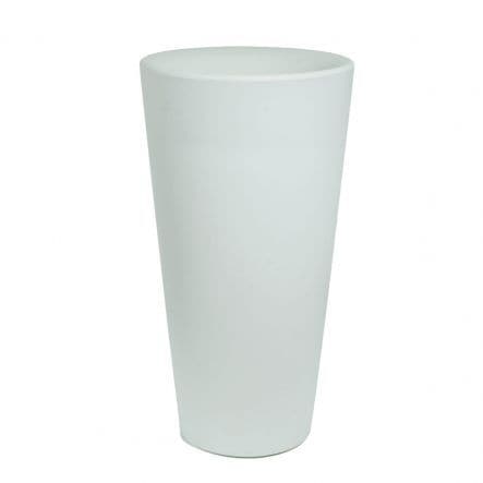 DANA ROTATIONAL PLASTIC VASE DIAMETER 40XH78 CM MATT WHITE - best price from Maltashopper.com BR500008478