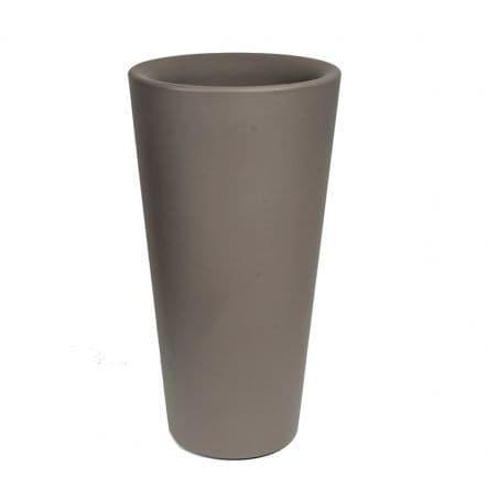 DANA ROTATIONAL PLASTIC VASE DIAMETER 40XH78 CM MATT DOVE GREY - best price from Maltashopper.com BR500008484