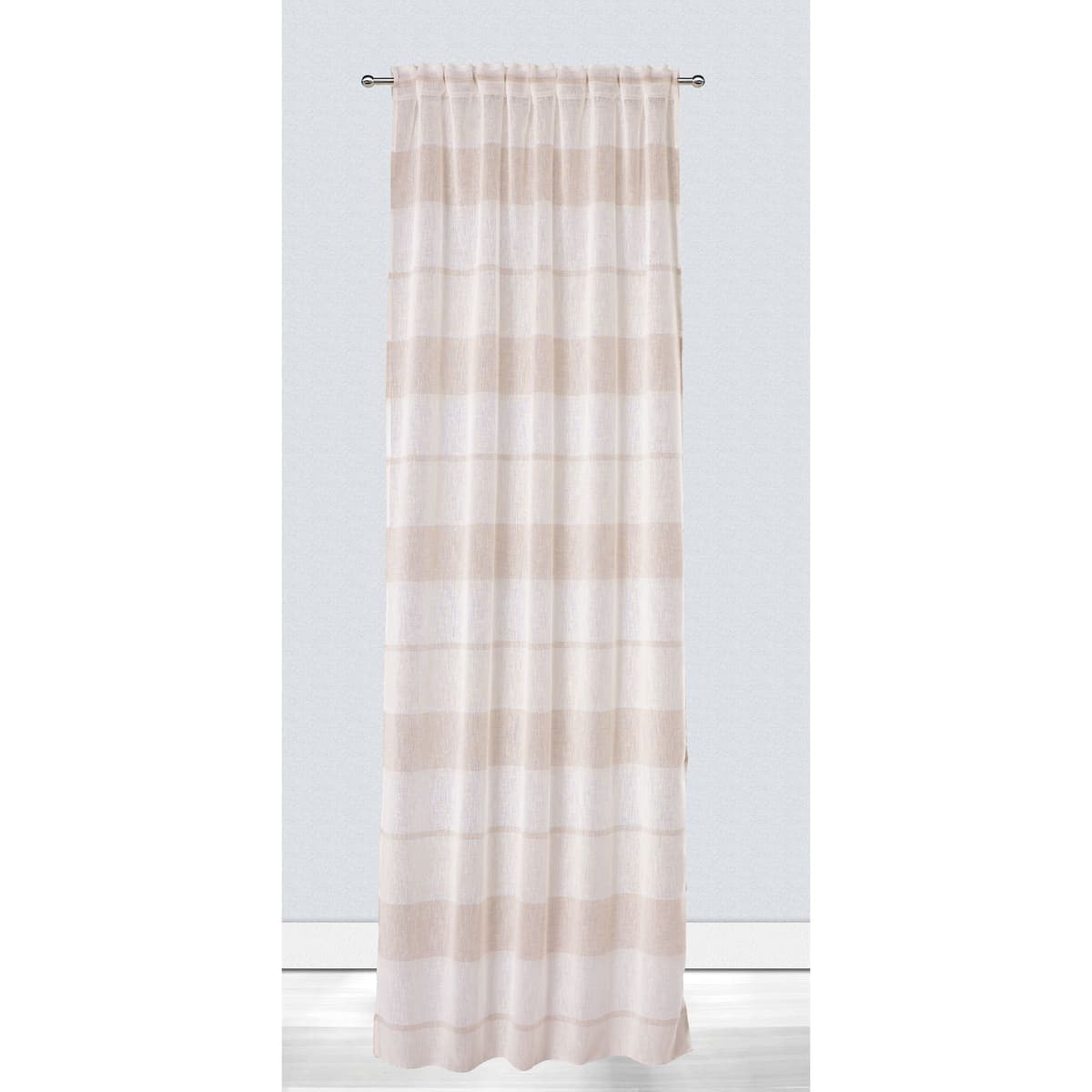 Bricocenter BEIGE POLYNESIA FILTER CURTAIN 140X300 HIDDEN LOOP AND WEBBING