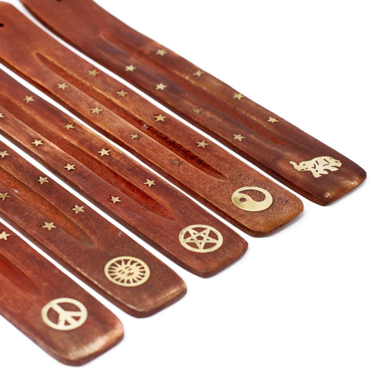Bliss Brass Inlaid Ashcatcher - Mango Wood