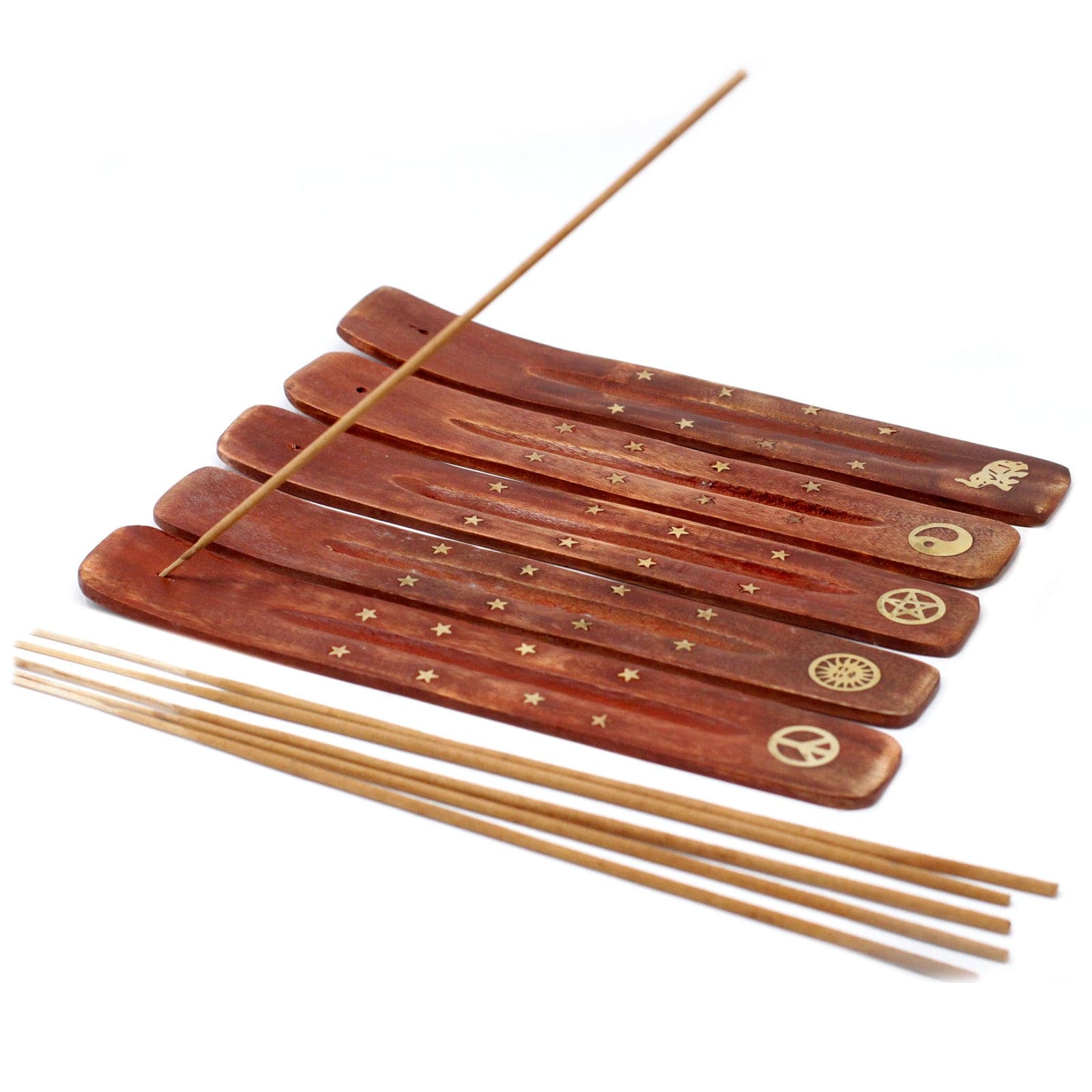 Bliss Brass Inlaid Ashcatcher - Mango Wood