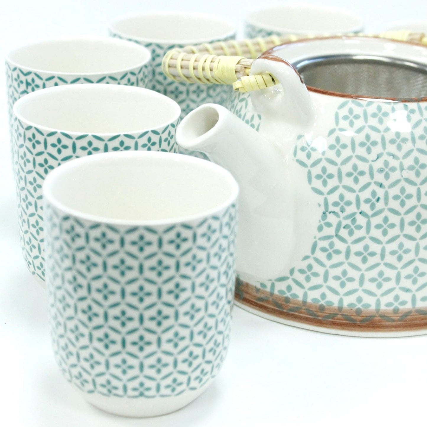 Herbal Teapot Set - Green Mosaic - best price from Maltashopper.com TEAP-04