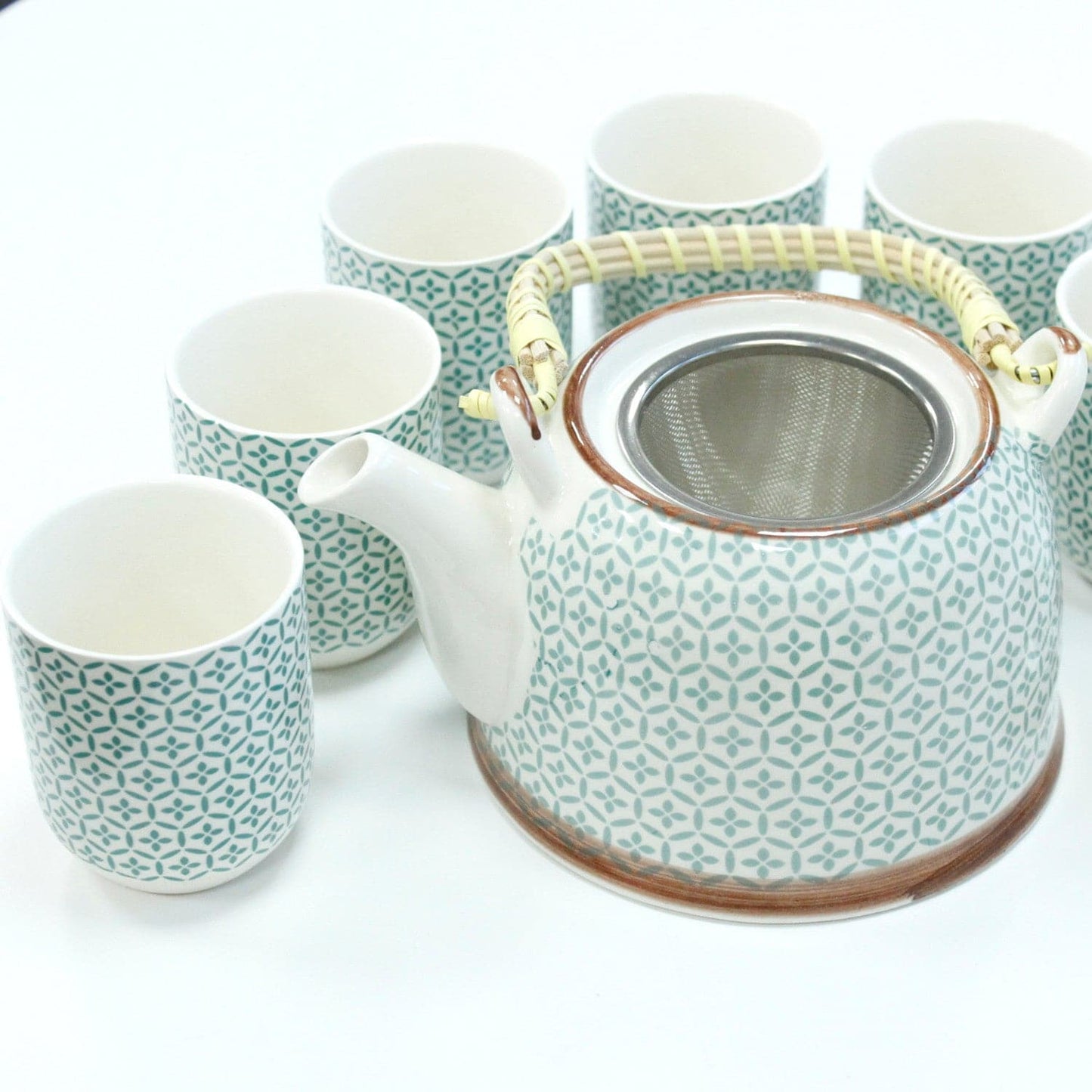 Herbal Teapot Set - Green Mosaic - best price from Maltashopper.com TEAP-04