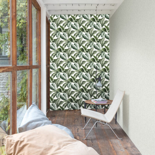 GREEN LEAVES WALLPAPER 53CMX10.5M - best price from Maltashopper.com BR480010848