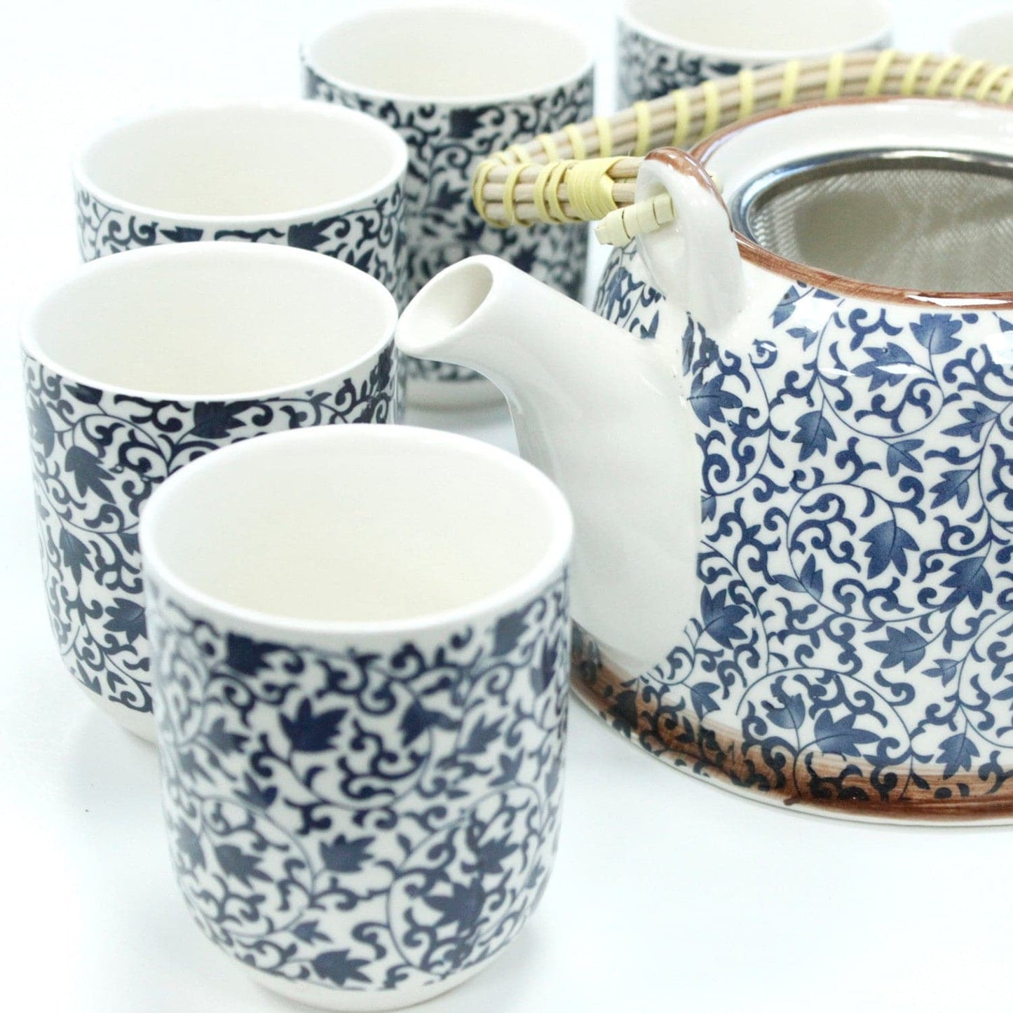 Herbal Teapot Set - Blue Pattern - best price from Maltashopper.com TEAP-05