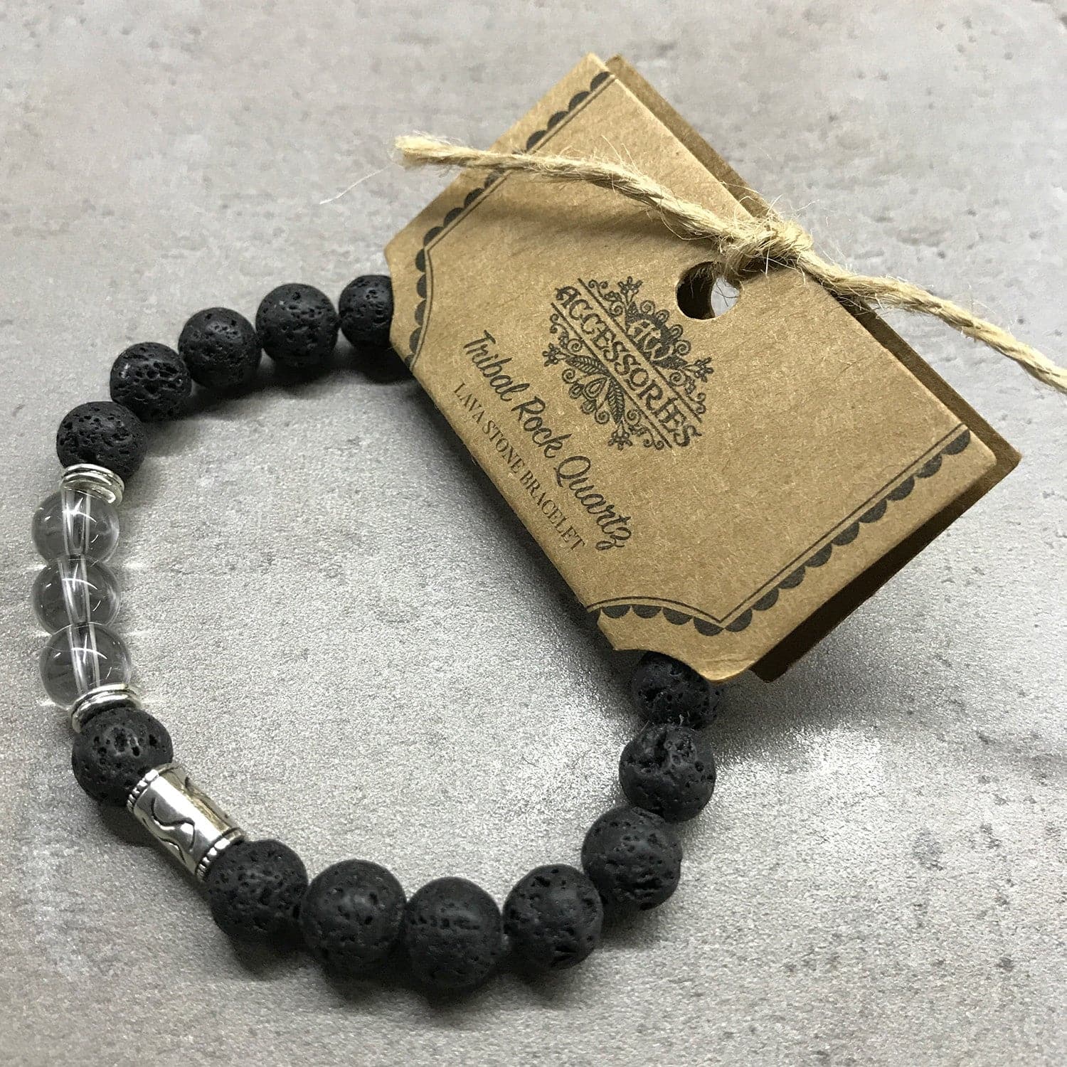 Bliss Lava Stone Bracelet - Axe-head Carnelian