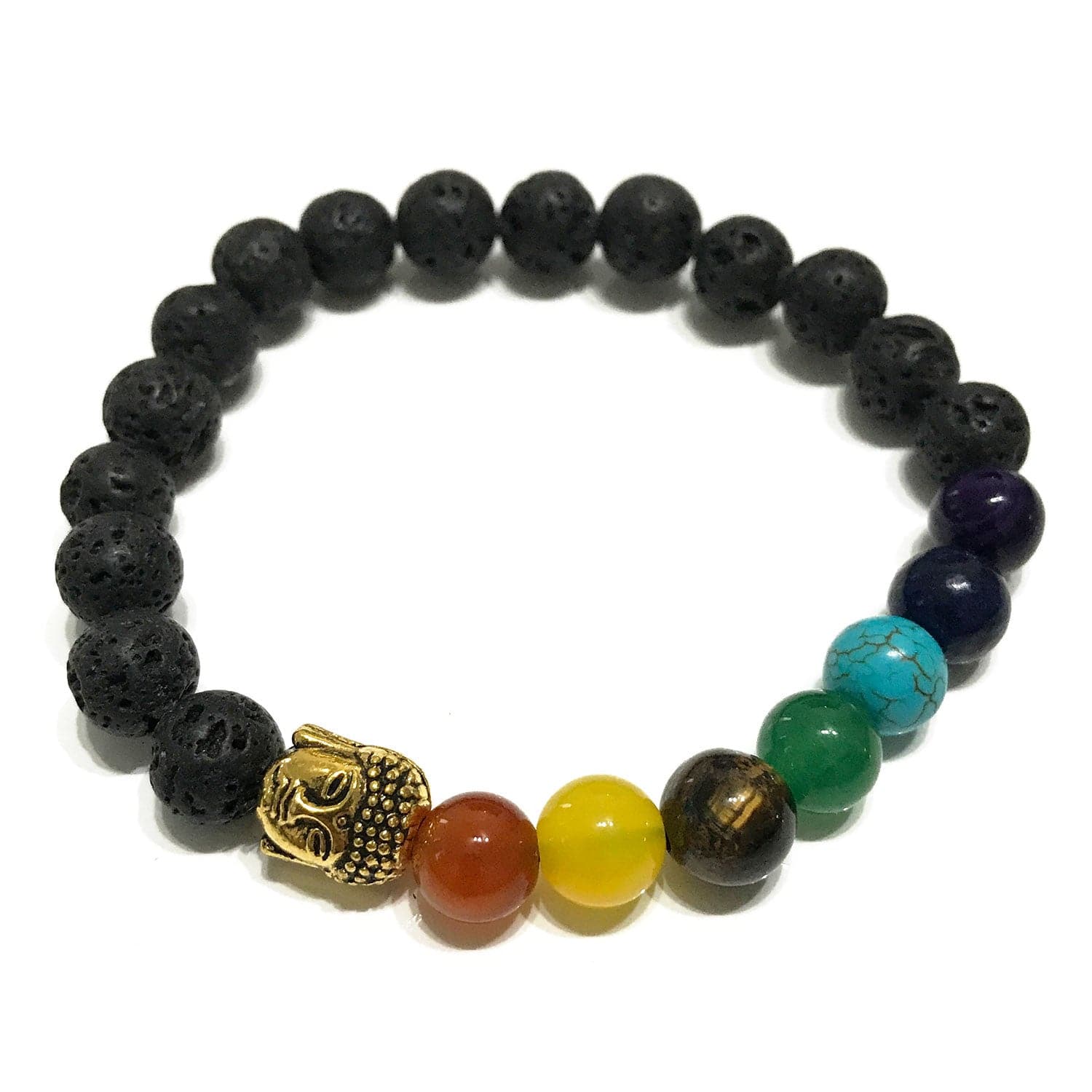 Lava Stone Bracelet - Buddha Chakra - best price from Maltashopper.com LAVASB-02