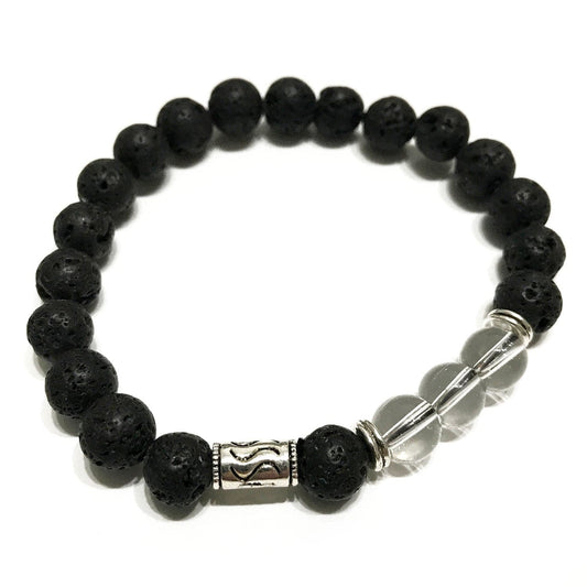 Bliss Lava Stone Bracelet - Tribal Rock Quartz