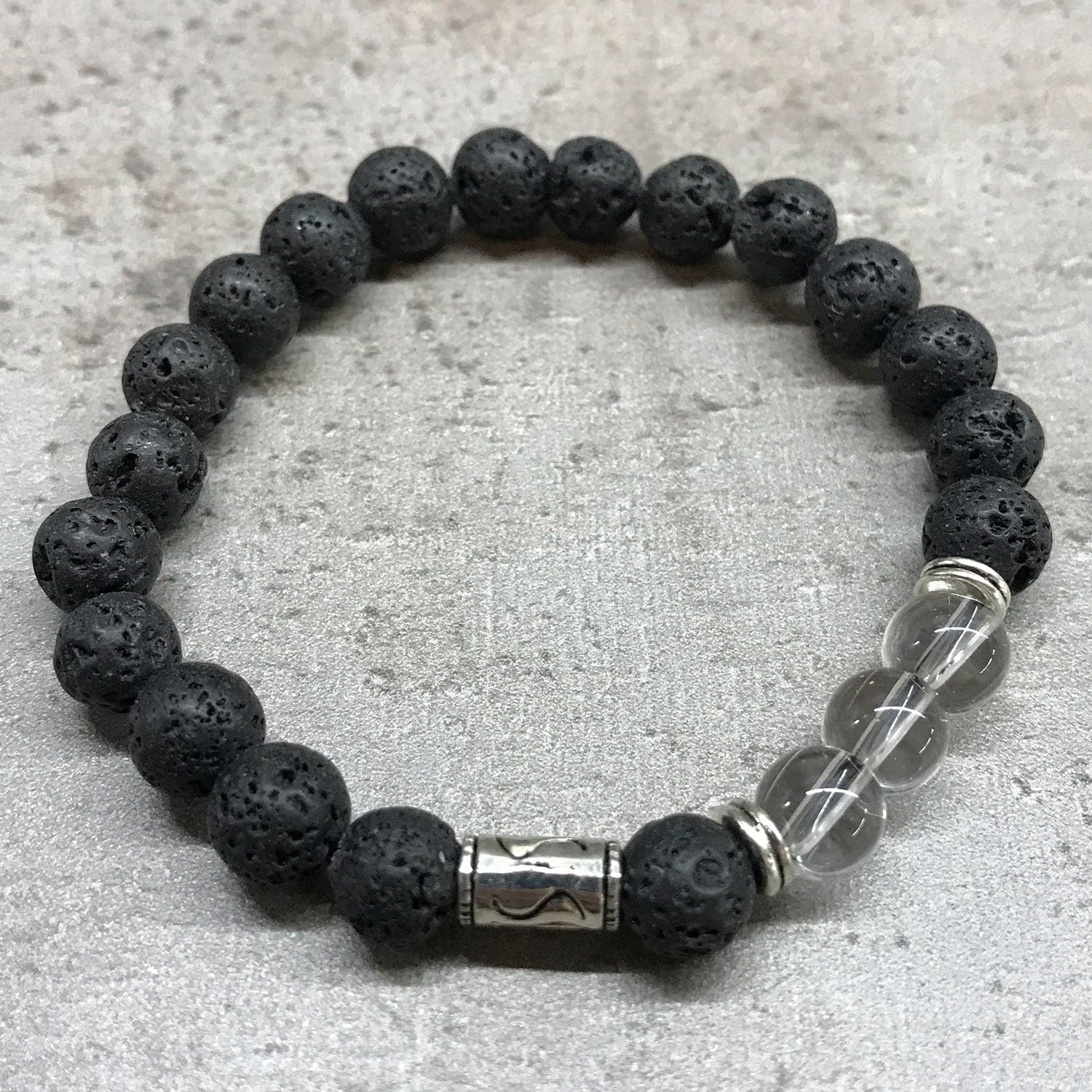 Bliss Lava Stone Bracelet - Tribal Rock Quartz
