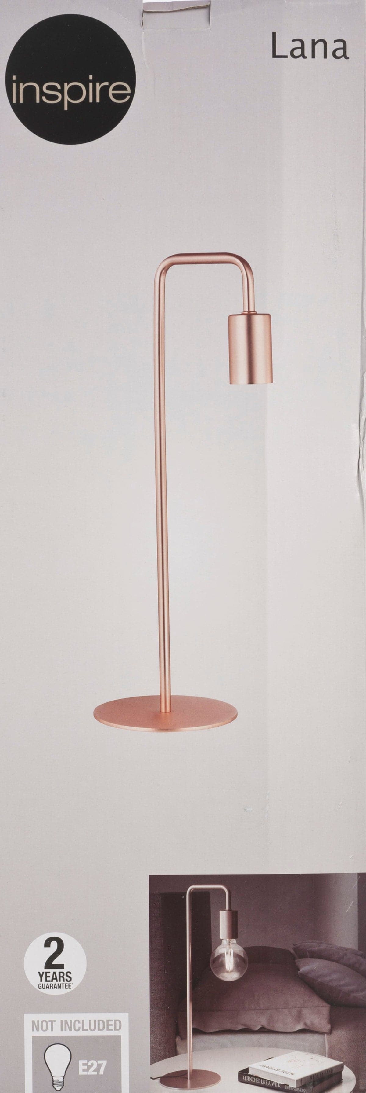 TABLE LAMP LANA H47 60W E27 METALLOCOPPER - best price from Maltashopper.com BR420003823