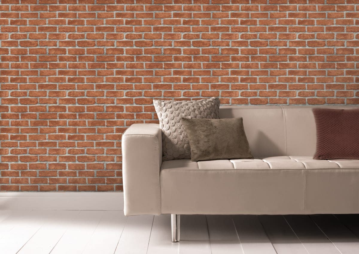 WALLPAPER ANTIQUE RED BRICK 53CMX10.5M - best price from Maltashopper.com BR480010890