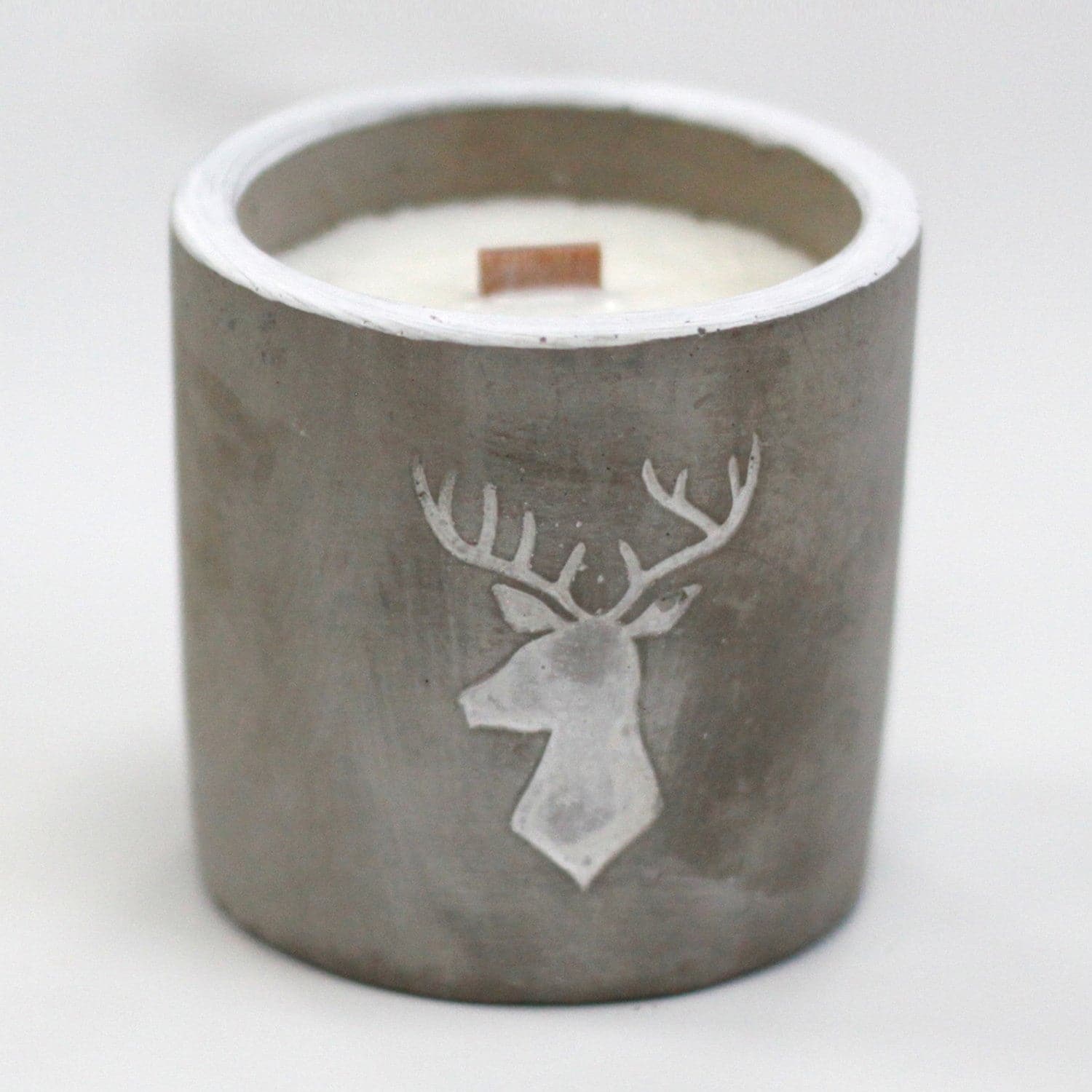 Med Concrete Soy Candle - Stag Head - Whiskey & Woodsmoke - best price from Maltashopper.com CWC-07