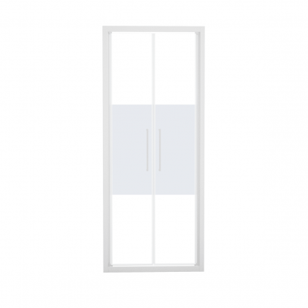 RECORD SALOON DOOR L 92-96 H 195 CM SCREEN-PRINTED GLASS 6 MM WHITE - best price from Maltashopper.com BR430004634