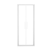 RECORD SALOON DOOR L 92-96 H 195 CM CLEAR GLASS 6 MM WHITE - best price from Maltashopper.com BR430004636