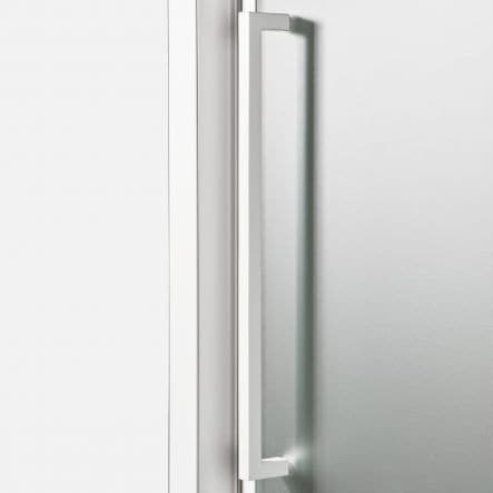 RECORD SALOON DOOR L 87-91 H 195 CM CLEAR GLASS 6 MM WHITE - best price from Maltashopper.com BR430004632