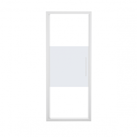 RECORD HINGED DOOR L 82-86 H 195 CM SCREEN-PRINTED GLASS 6 MM WHITE - best price from Maltashopper.com BR430004562