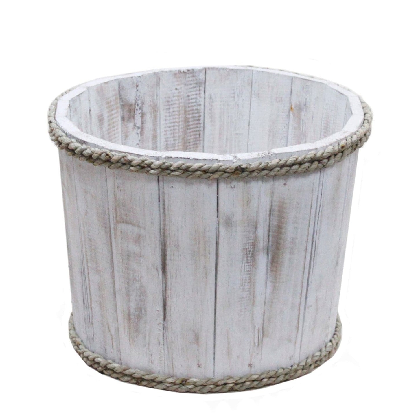 Small Nautical Display Tub - Whitewash 21x29cm - best price from Maltashopper.com RDS-148