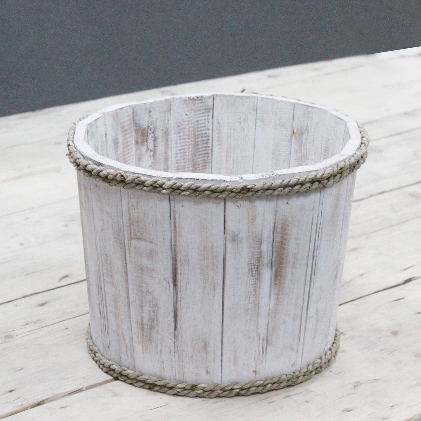 Bliss Small Nautical Display Tub - Whitewash 21x29cm