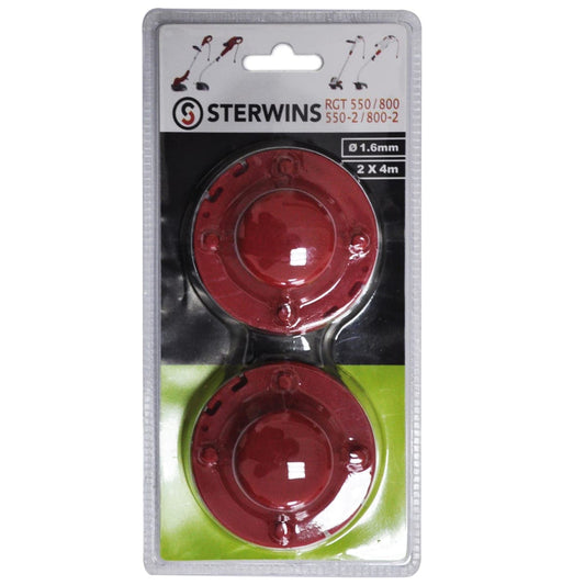 Bricocenter SET OF 2 SPOOLS FOR STERWINS RGT550 AND RGT800 STRING TRIMMER