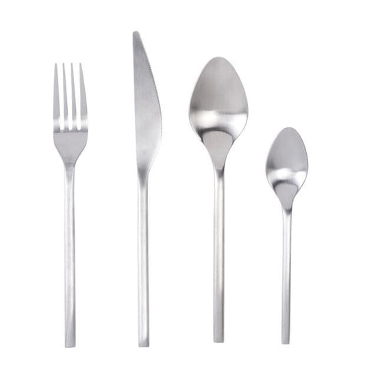 Casa ETNA SATIN Cutlery 16 pieces silver-plated,