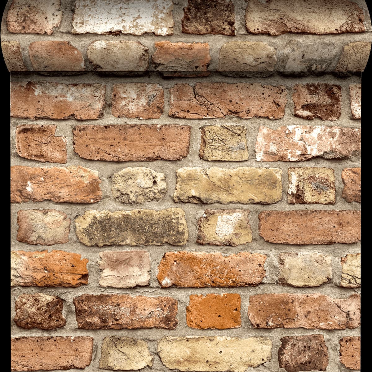 OCHRE BRICK WALLPAPER 53CMX10.5M - best price from Maltashopper.com BR480010892